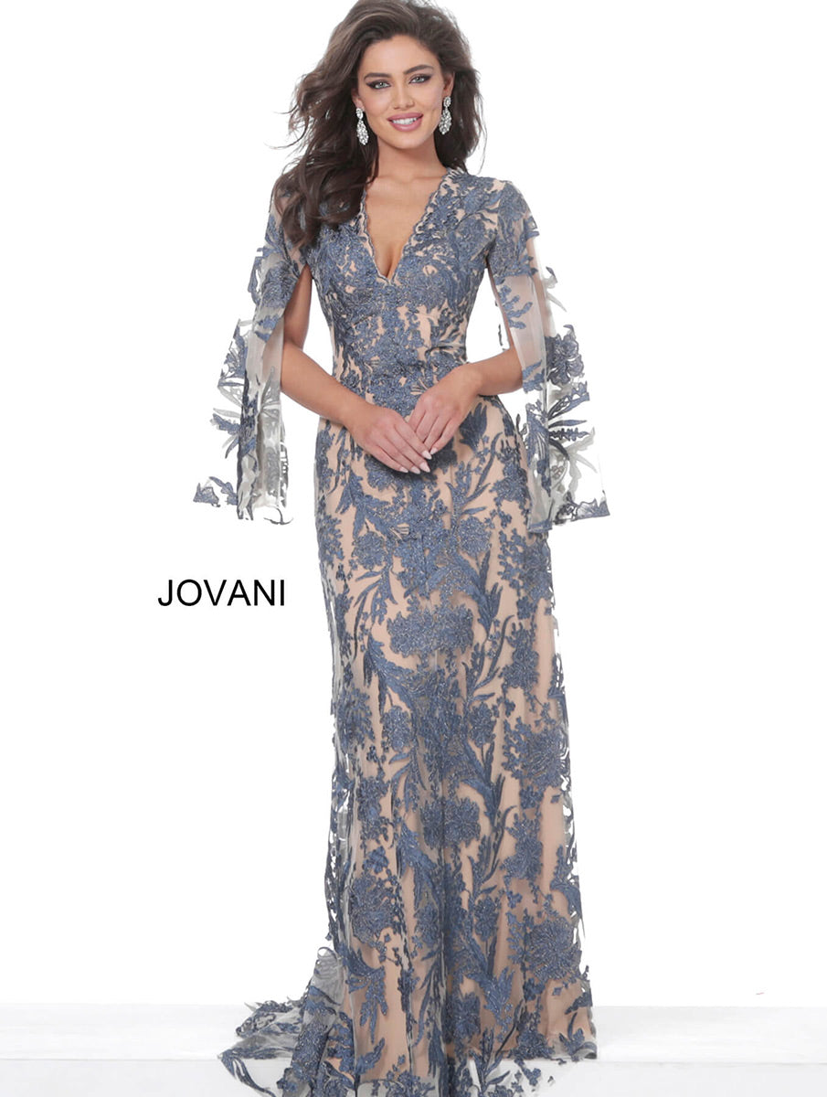 Jovani Evenings Dress 00752 - Navy/Nude