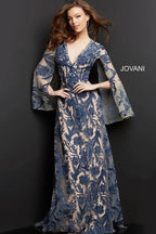 Jovani Evenings Dress 00752 - Navy/Nude