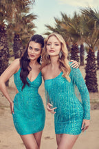 Alyce Paris Homecoming Dress 4646 - Caribbean