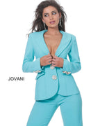 Jovani Contemporary 02637 - Turquoise