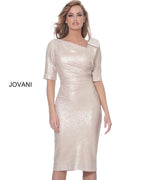 Jovani Short and Cocktail Dress 03641 - Light Gold