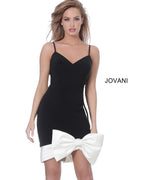 Jovani Short & Cocktail 03947 - Black/Ivory