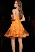 Jovani Short Evening Dress 04109 - Orange