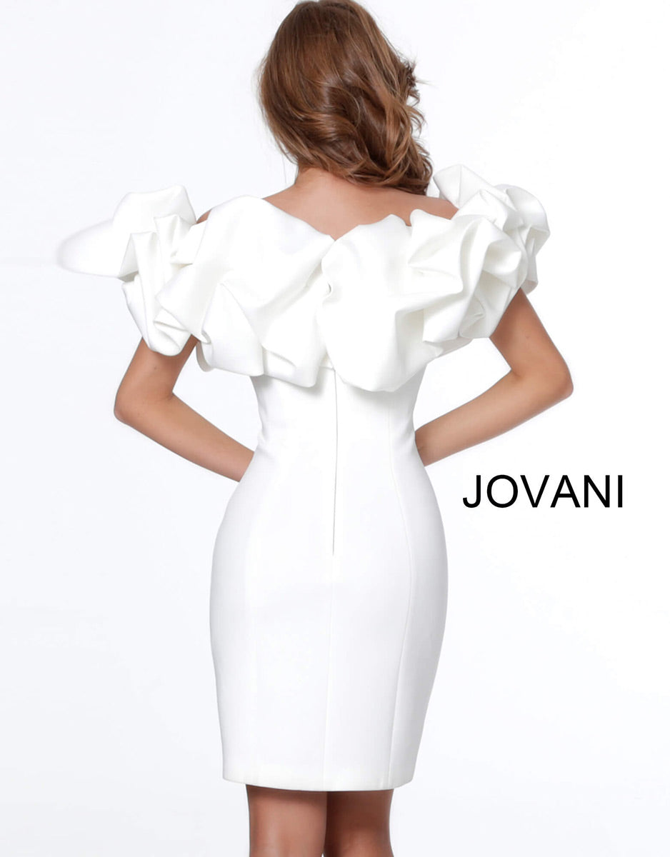 Jovani Short and Cocktail Dress 04367 - White