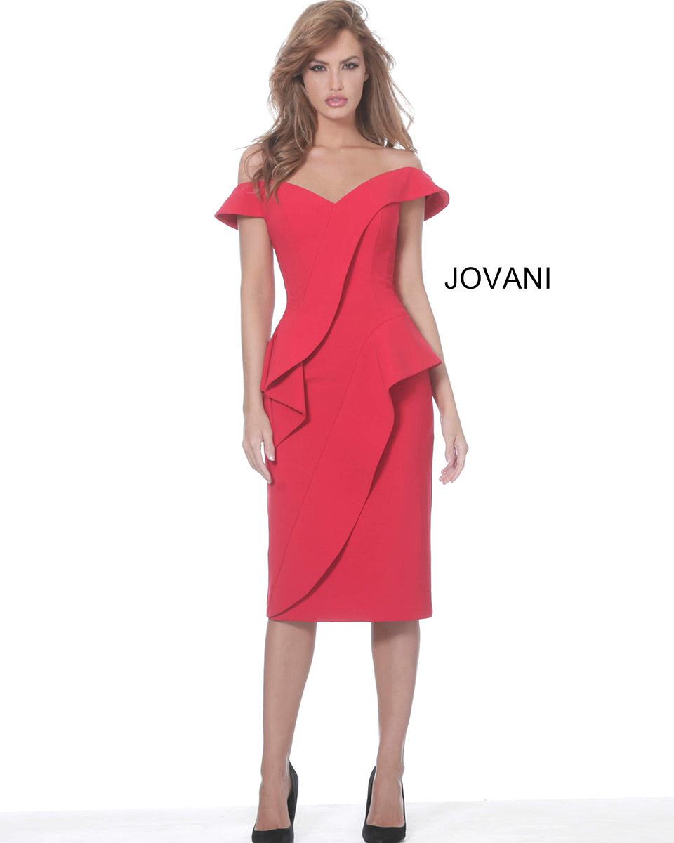 Jovani Short and Cocktail Dress 04426 - Red