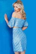 Jovani Short and Cocktail Dress 05182 - Perriwinkle