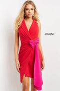 Jovani Short and Cocktail Dress 07961 - Red/Fuschia