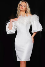 Jovani Short and Cocktail Dress 08211 - White