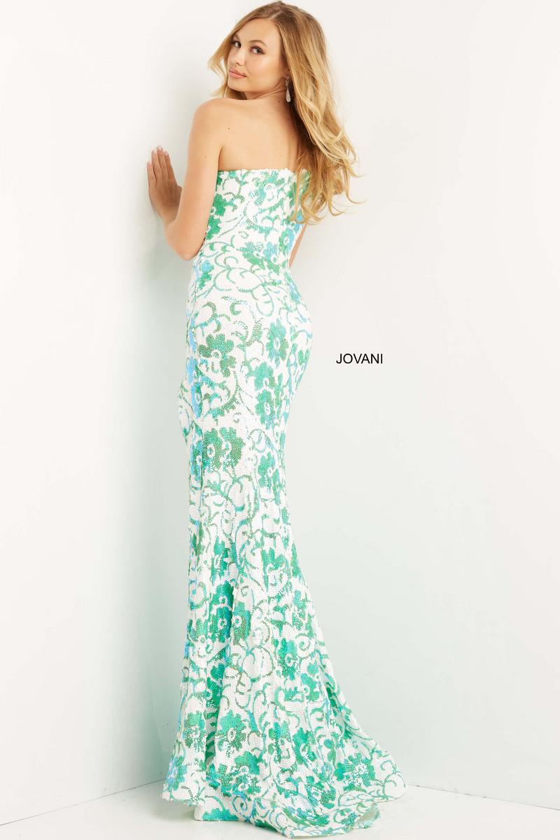 Jovani Prom 08256 - Ivory/Emerald