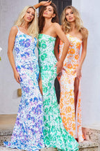 Jovani Prom 08256 - Ivory/Emerald