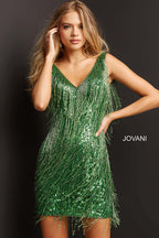 Jovani Short and Cocktail Dress 08410 - Green