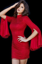 Jovani Short and Cocktail Dress 09731 - Red