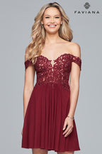 Faviana Dress 10155 - Merlot