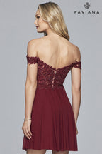 Faviana Dress 10155 - Merlot