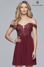 Faviana Dress 10155 - Merlot