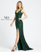 Mac Duggal Evening 1068D - Forest Green