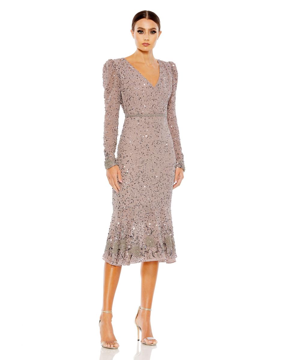 Cocktail by Mac Duggal Dress 10740 - Nude Silver
