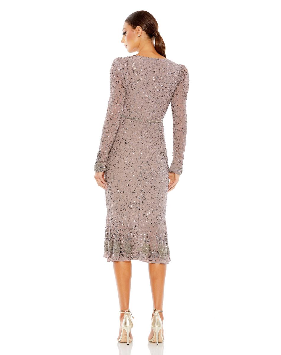 Cocktail by Mac Duggal Dress 10740 - Nude Silver
