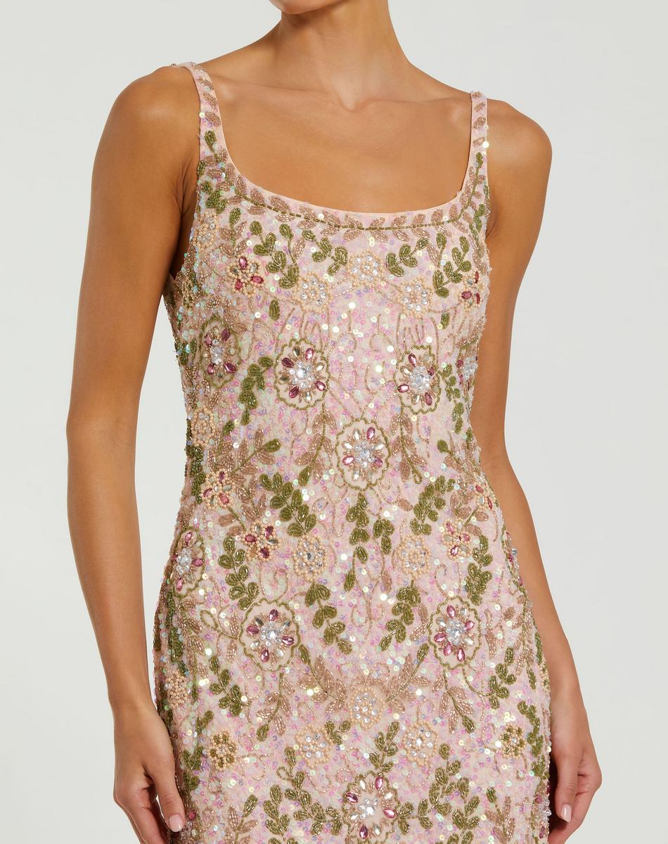 Cocktail by Mac Duggal Dress 10755 - Nude Multi