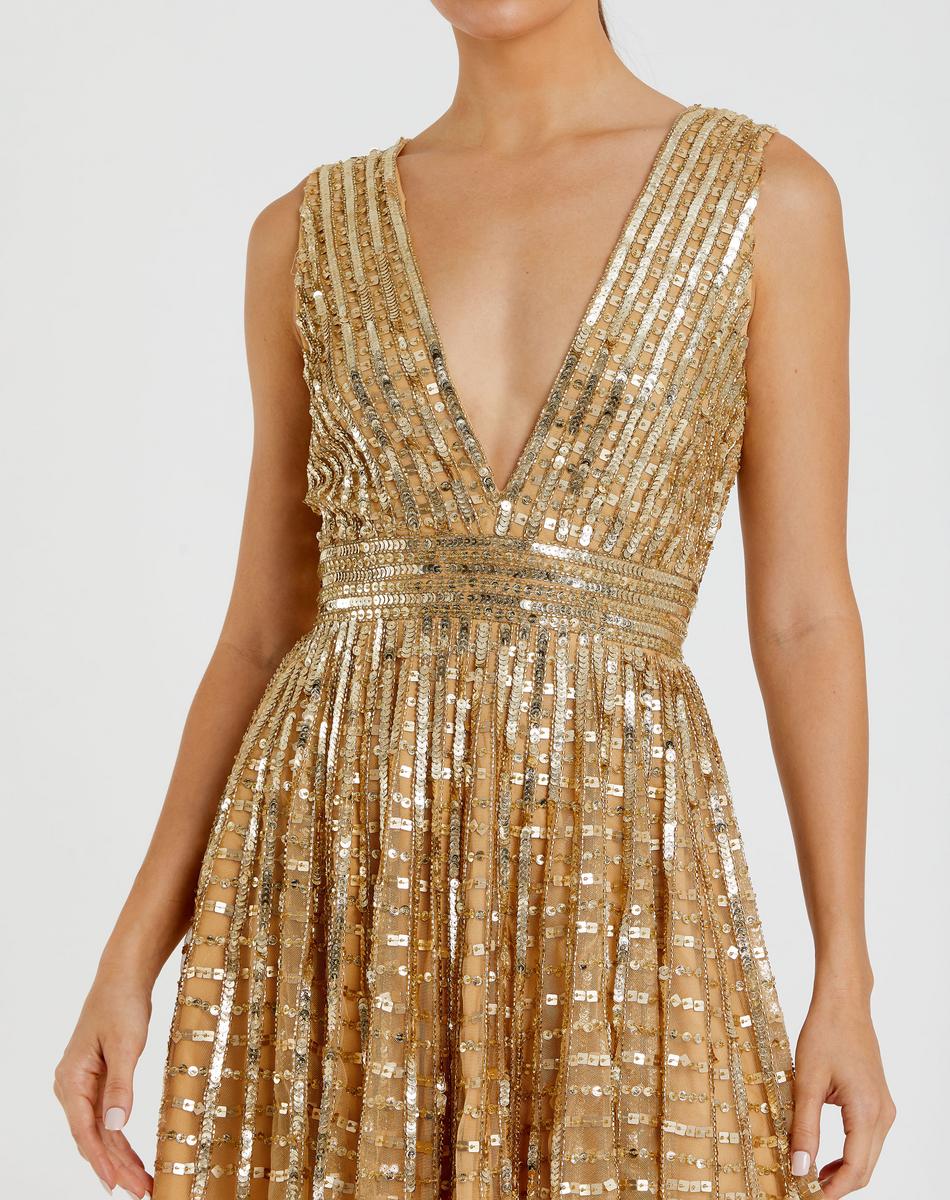 Cocktail by Mac Duggal Dress 10982 - Nude Gold