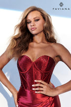 Faviana Dress 11107 - Wine741a26