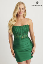 Faviana Dress 11117 - Dark Emerald