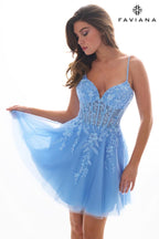 Faviana Dress 11305 - Light Blue