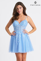 Faviana Dress 11305 - Light Blue