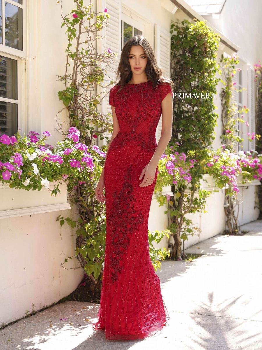 Primavera Evening Dress 12155 - Red