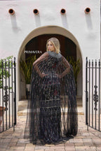 Primavera Evening Dress 12172 - Black Multi