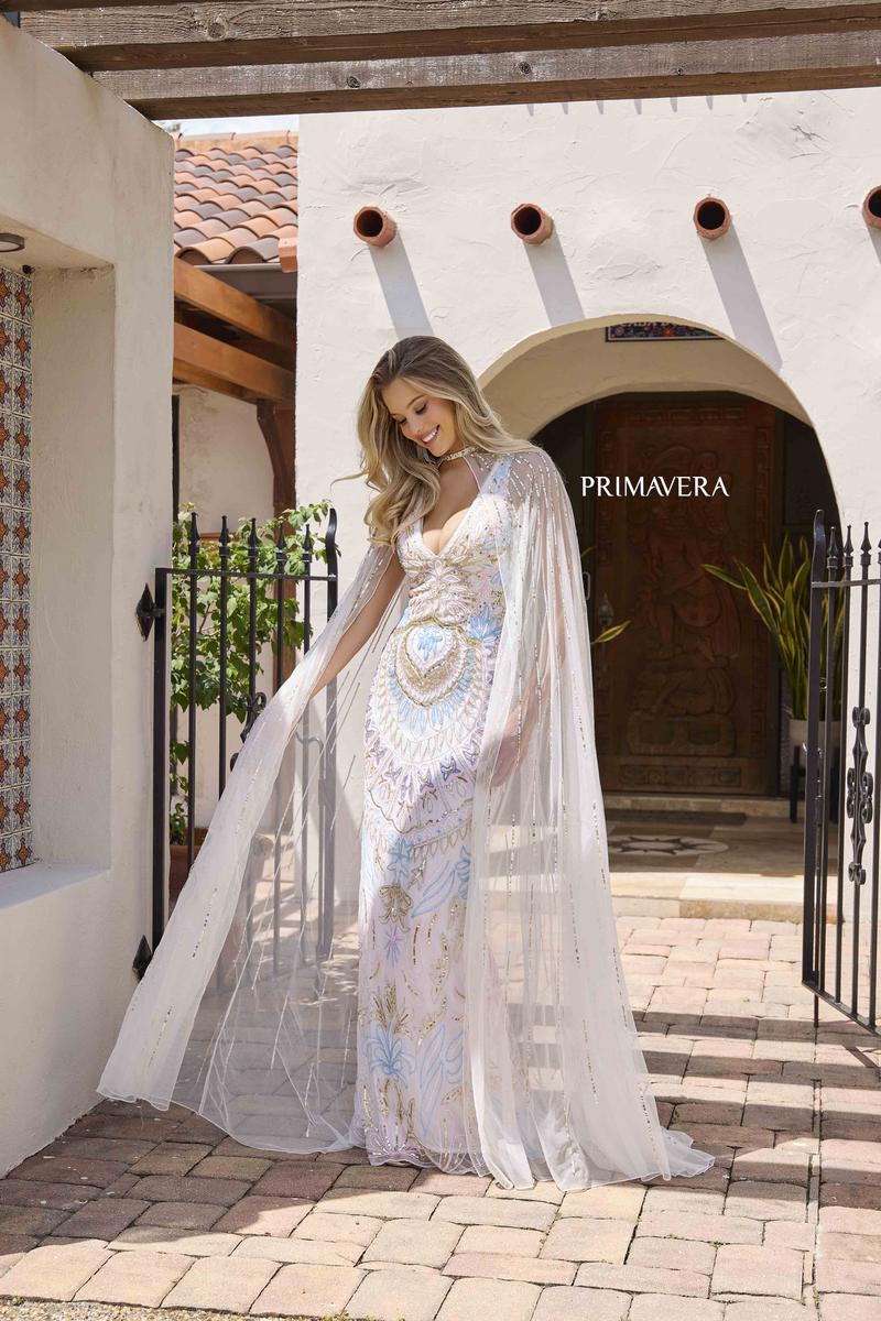 Primavera Evening Dress 12176 - Ivory