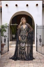 Primavera Evening Dress 12177 - Black Multi