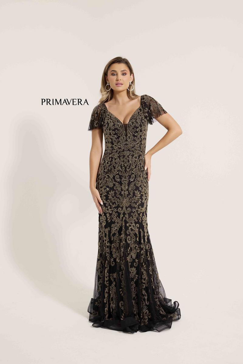 Primavera Evening Dress 12178 - Black Gold