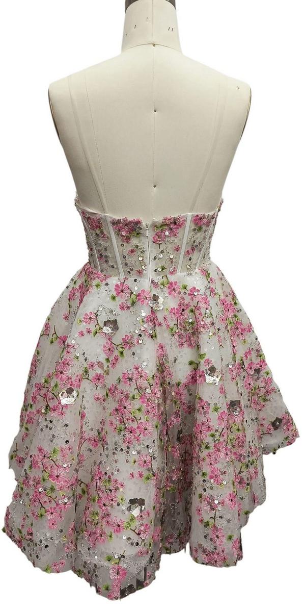 Dave and Johnny Short 12375 - Ivory/Pink