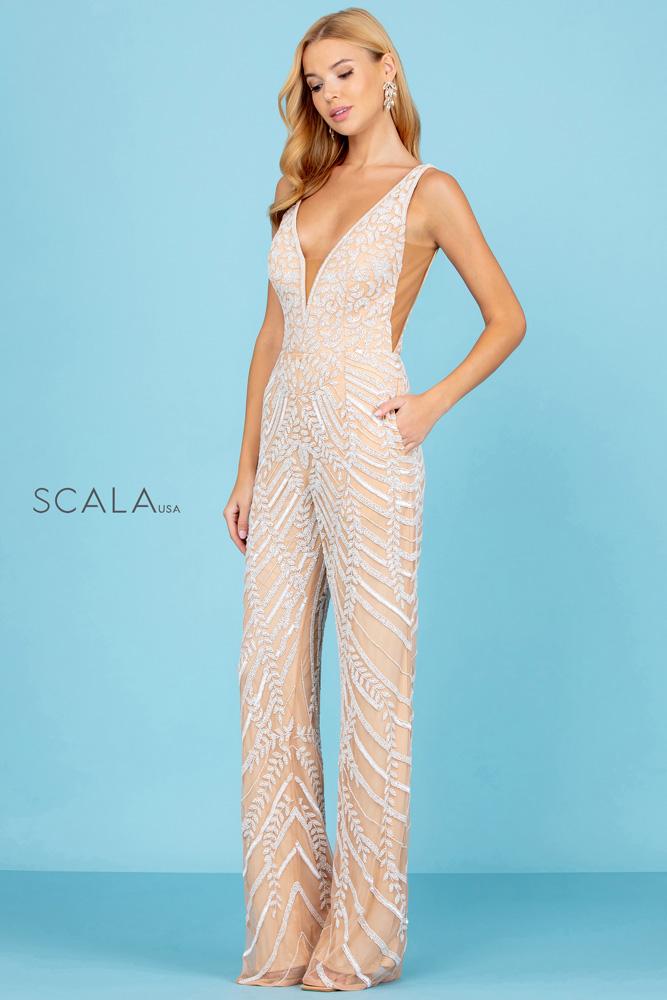 Scala Dress 60295 - Ivory/Nude