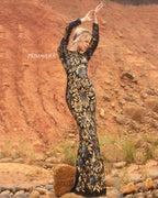 Primavera Evening 1401 - Black Multi