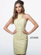 Jovani Short & Cocktail 1558 - Yellow/Silver