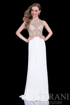Terani Prom Dress 1615P1294 - Silver Nude