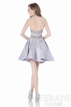 Terani Homecoming Dress 1622H1156 - Silver
