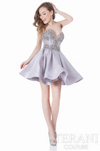 Terani Homecoming Dress 1622H1156 - Silver