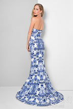 Terani Prom Dress 1712P2536 - Blue/Ivory