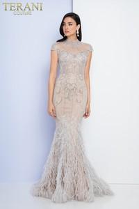 Terani Pageant Dress 1721GL4446 - Silver