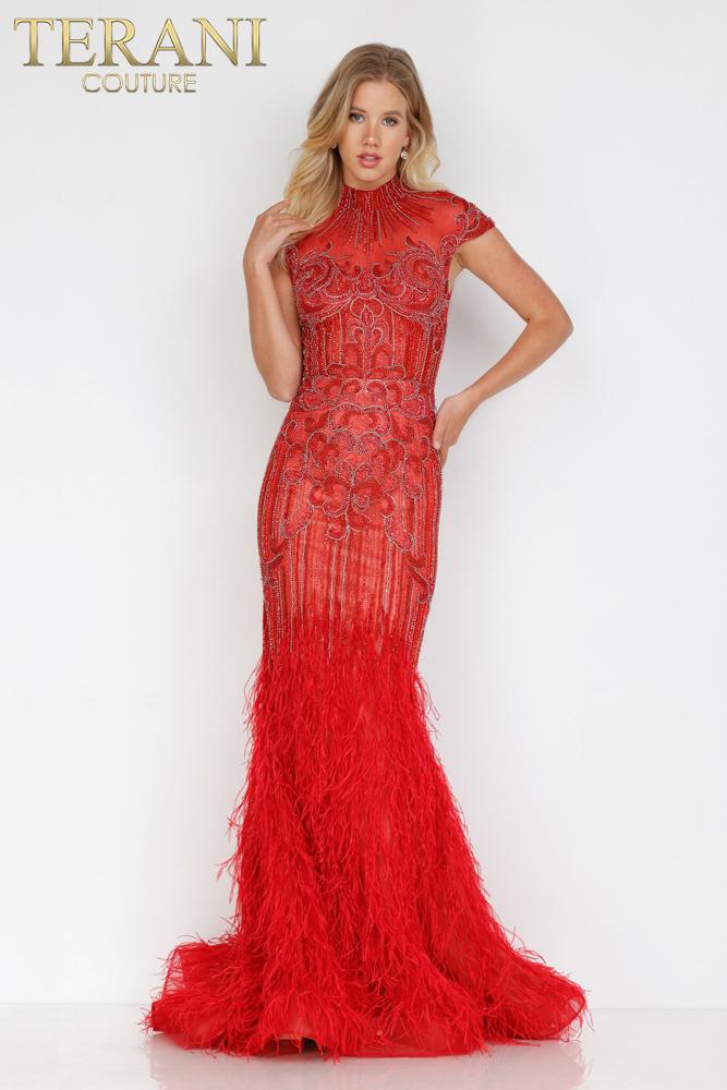 Terani Pageant Dress 1721GL4446 - Red