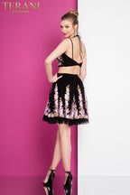 Terani Homecoming Dress 1721H4513 - Black/Orchid