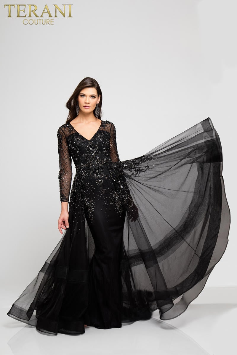 Terani Mother of the Bride Dress 1722M4354 - Black