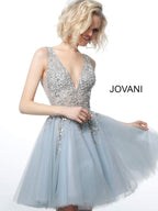 Jovani Short Dresses 1774 - Light Blue