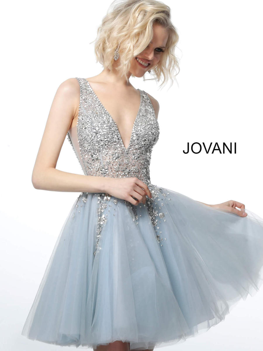 Jovani Short Dresses 1774 - Light Blue