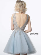 Jovani Short Dresses 1774 - Light Blue