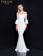 Terani Evenings Dress 1811E6135 - Ivory
