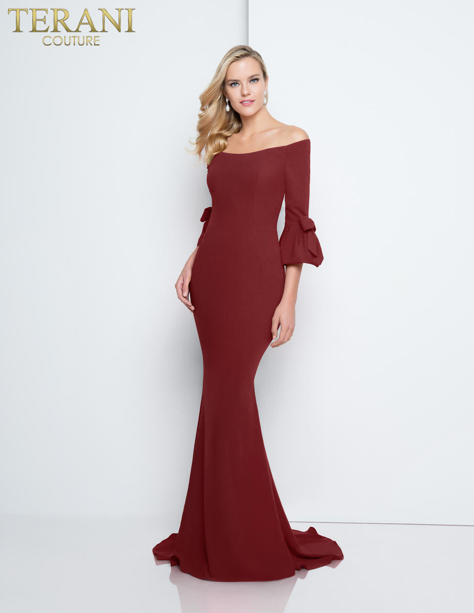 Terani Evenings Dress 1811E6135 - Wine